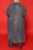 Colour Fashion Sexy Print Basic Long Sleeve Three-piece Set
