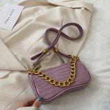Purple Fashion Casual Solid Shoulder Bags