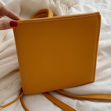 Yellow Fashion Casual Solid Yellow Crossbody Bag