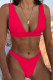 Watermelon Red Sexy Solid Swimwears