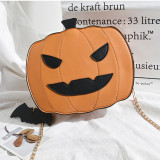 Brown Fashion Casual Patchwork Pumpkin Crossbody Bag