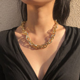 Gold Fashion Solid Clavicle Necklace