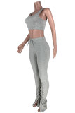 Black Fashion adult OL Patchwork Solid Draped Two Piece Suits pencil Sleeveless Two Pieces