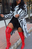 Leopard Print Sexy Leopard Turndown Collar Outerwear