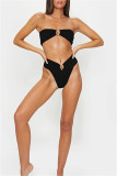 Green Fashion Sexy Solid Backless Swimwears