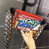 Red Fashion Casual Graffiti Print Chest Bag