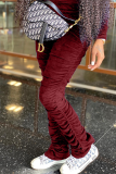 Blue Casual Solid Patchwork Zipper Collar Long Sleeve Two Pieces