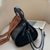 Brown Casual Vintage Solid Crossbody Bag