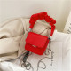 Red Fashion Casual Solid Chain Crossbody Bag