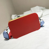 Red Fashion Casual Patchwork Letter Print Red Crossbody Bag