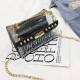 Black Fashion Casual Letter See-through Crossbody Bag