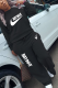 Black Casual Print Letter O Neck Long Sleeve Two Pieces
