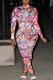 White Sportswear Print Turtleneck Skinny Jumpsuits