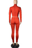 Orange Street Sportswear Solid O Neck Long Sleeve Two Pieces