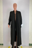 Red Fashion Casual Solid Cardigan Outerwear