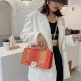 Orange Fashion Gradual Change Print Crossbody Bag
