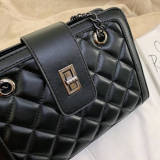 White Fashion Casual Solid Crossbody Bag