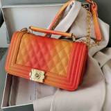 Orange Fashion Gradual Change Print Crossbody Bag