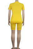 White Fashion Sexy adult Ma'am Letter Patchwork Print head portrait Two Piece Suits pencil Short Sleeve Two Pieces