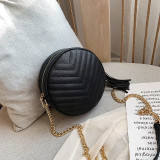 Black Fashion Casual Solid Strap Black Crossbody Bag