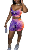 White Fashion Sexy adult Ma'am Print Two Piece Suits pencil Sleeveless Two Pieces