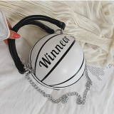 White Fashion Casual Letter Patchwork Print Bag Accessories