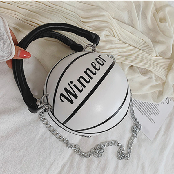 White Fashion Casual Letter Patchwork Print Bag Accessories