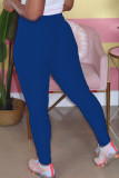 Pink Polyester Elastic Fly High Solid pencil Pants Bottoms