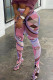 Pink Sexy Print Regular High Waist Pencil Bottoms