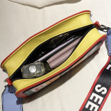 Red Fashion Casual Patchwork Letter Print Red Crossbody Bag
