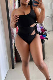 Red Fashion Sexy Solid Hollowed Out Backless Swimwears