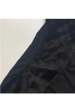 Black Sexy Off The Shoulder Long Sleeves One word collar Pencil Dress Knee-Length Patchwork Soli