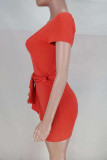 Black Fashion Sexy Patchwork bandage Solid Short Sleeve V Neck Rompers