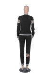 Colorful Blue Sexy Solid Patchwork O Neck Long Sleeve Two Pieces