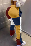 Multicolor Sportswear Patchwork Mid Waist Bottoms