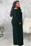 Black Green Polyester adult Sexy Fashion Cap Sleeve Long Sleeves O neck Asymmetrical Ankle-Length asymmetrical S