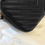Black Fashion Casual Solid Chain Strap Crossbody Bag