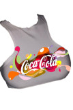 Pink O Neck Sleeveless Letter Print Character Tops