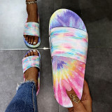 Purple Casual Tie-dye Opend Comfortable Shoes
