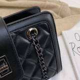 White Fashion Casual Solid Crossbody Bag