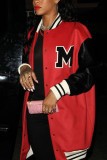Pink Fashion Casual Patchwork Patchwork Outerwear