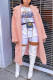 Pink Casual Solid Turndown Collar Outerwear
