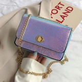 Blue Purple Fashion Casual Chain Strap Crossbody Bag