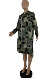 Leopard Print Street Print Hooded Collar Outerwear
