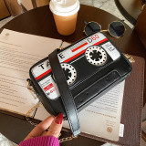 White Fashion Casual Letter Print Messenger Bag