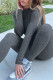 Grey Sexy Solid Patchwork O Neck Jumpsuits