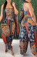 Multicolor Fashion Casual Print Basic Long Sleeve Three-piece Set