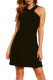 Black Fashion Sexy Off The Shoulder Sleeveless O neck Step Skirt skirt Club Dresses