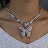 Silver Fashion Sexy Butterfly Necklace