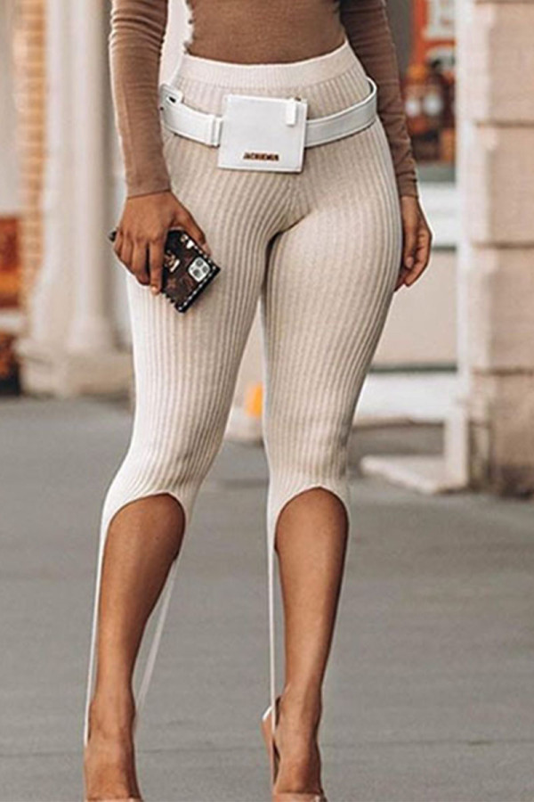 White Street Striped Patchwork Regular Bottoms